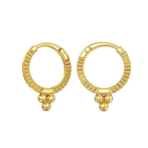 Joyalukkas 22KT Yellow Gold Clip-On Earrings for Girls 